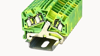 Заземляющая клемма WS2.5-TW-TA-PE-01P-1C - Заземляющая клемма, 3 точки подключения, тип фиксации провода: пружинный, номинальное сечение: 2,5 мм кв., ширина: 5 мм, цвет: желто-зеленый, тип монтажа: DIN35