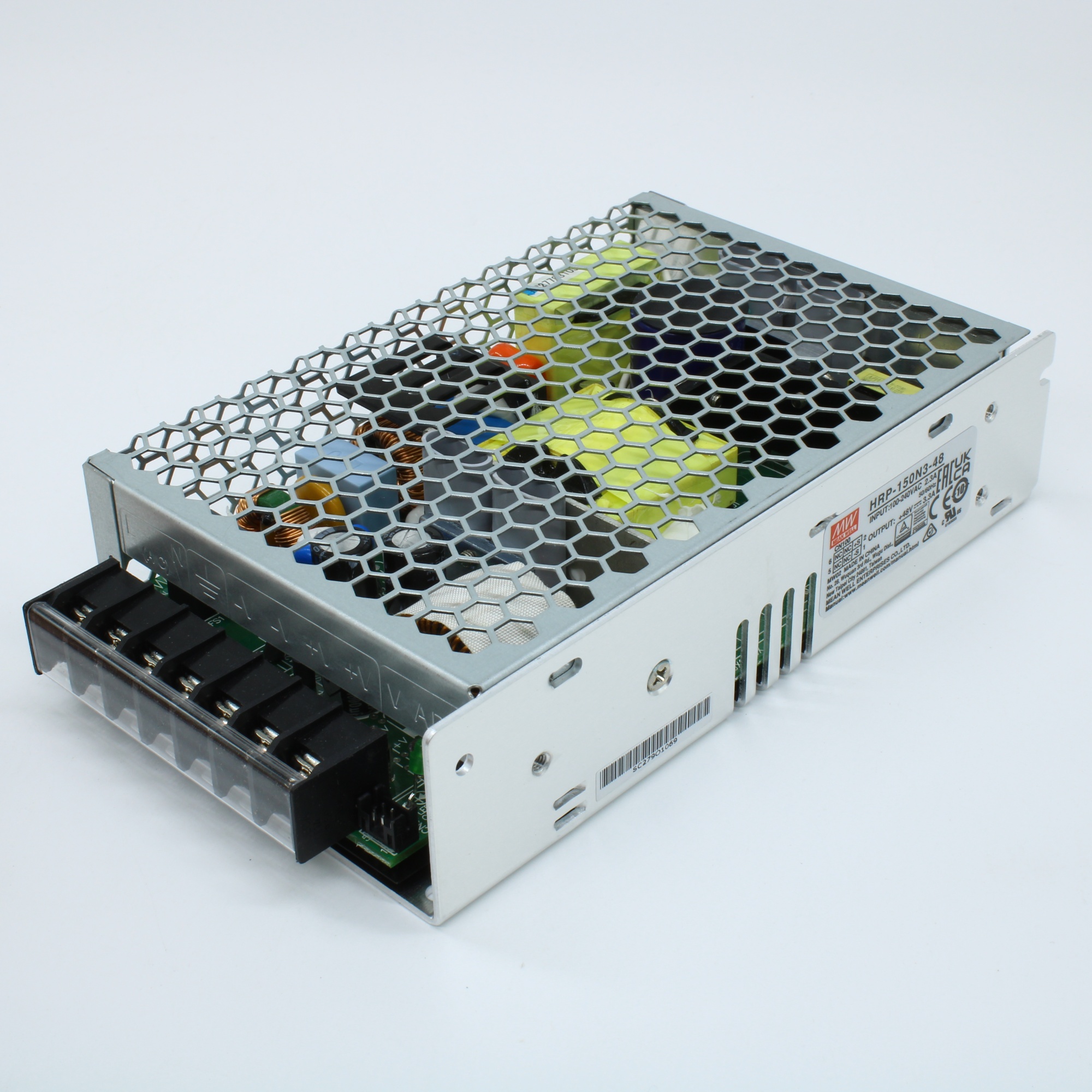 HRP-150N3-48 - AC-DC, 158.4Вт, выход 48В/0...3.3A, рег. вых 40.8…55.2 В , вход 85…264В AC, 47…63Гц / 120…370 В DC,  изоляция 3000В AC, в кожухе 159x97x38мм, -40…+70°С, кратковременная пиковая мощность 300%