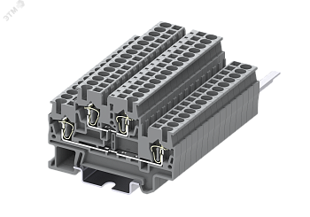 Этажная клемма TCD2.5-2-GY - Этажная клемма, тип фиксации провода: пружинный, номинальное сечение: 2,5 мм кв., 22A, 500V, ширина: 5,2 мм, цвет: серый, тип монтажа: DIN