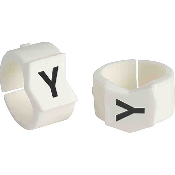 brd133634 - SCN-45-Y клипсы белые, 50шт/упак, для провода 11,2-15,0мм диаметра, легенда Y