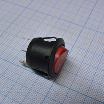 SWR 3107 Ч/К IRS - Переключатель клавишный с подсветкой D=20мм