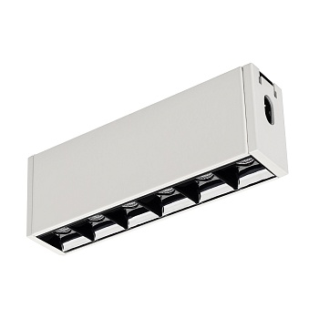 Светильник CLIP-38-LASER-S171-6W Warm3000 (WH, 36 deg, 24V) 028961 - Подвесной/накладной светильник для системы CLIP 38мм, 6Вт. Цвет свечения ТЕПЛЫЙ 3000K, световой поток 460 лм, угол 36°, CRI>90. Корпус прямоугольный, металл, цвет белый, IP40. Размеры Lx