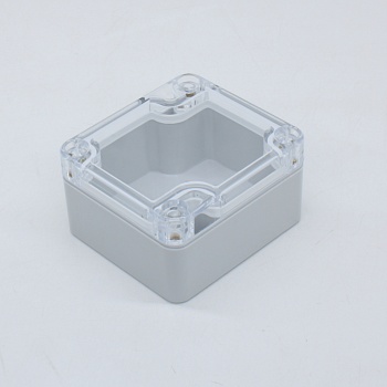 G201C -IP67 - Герметичный корпус из поликарбоната с прозрачной крышкой, IP67, светло-серый