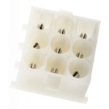 350432-1 - Разъем типа провод-плата, 6.35 мм, 9 контакт(-ов), Штыревой Разъем