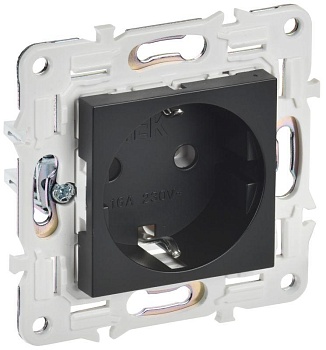 SKANDY Розетка с заземлением без защитных шторок 16А SK-R05Bl черный IEK SK-R11-16-K02