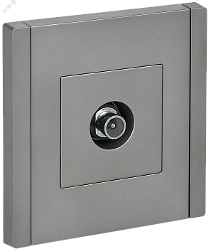 FORTE&PIANO Розетка TV проходная FP529 сталь IEK FP-A10-P-K46