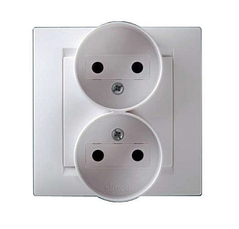 Розетка 2-м СП 5 16А IP20 250В без заземл. винт. клеммы бел. 1590457-030