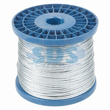 Трос стальной DIN 3055 (6x7) М3 (бобина 200 м) 09-5530