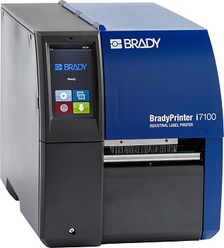brd149047 - Принтер BRADY i7100-600-EU с базовым ПО BWS. Разрешение 600dpi. В компл.: шнур питания ЕС, 2 пустые втулки диам. 25,4мм, USB-кабель, компакт-диск с драйвером, руководство пользователя на разных языках, руководство по настройке на англ. языке и