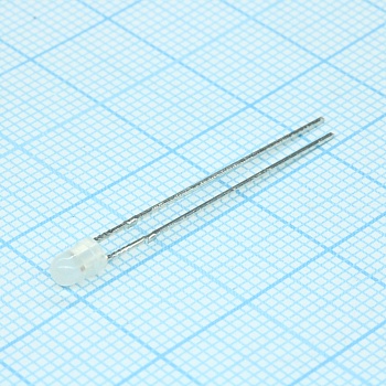 L-937GYW - Светодиод 3мм/зеленый/568нмнм/8-20мкд - желтый/588нм/5-10мкд/матовый белый/60° bi