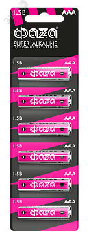 Элемент питания LR03 (AAA) Super Alkaline блистер, 6 шт. 5002012