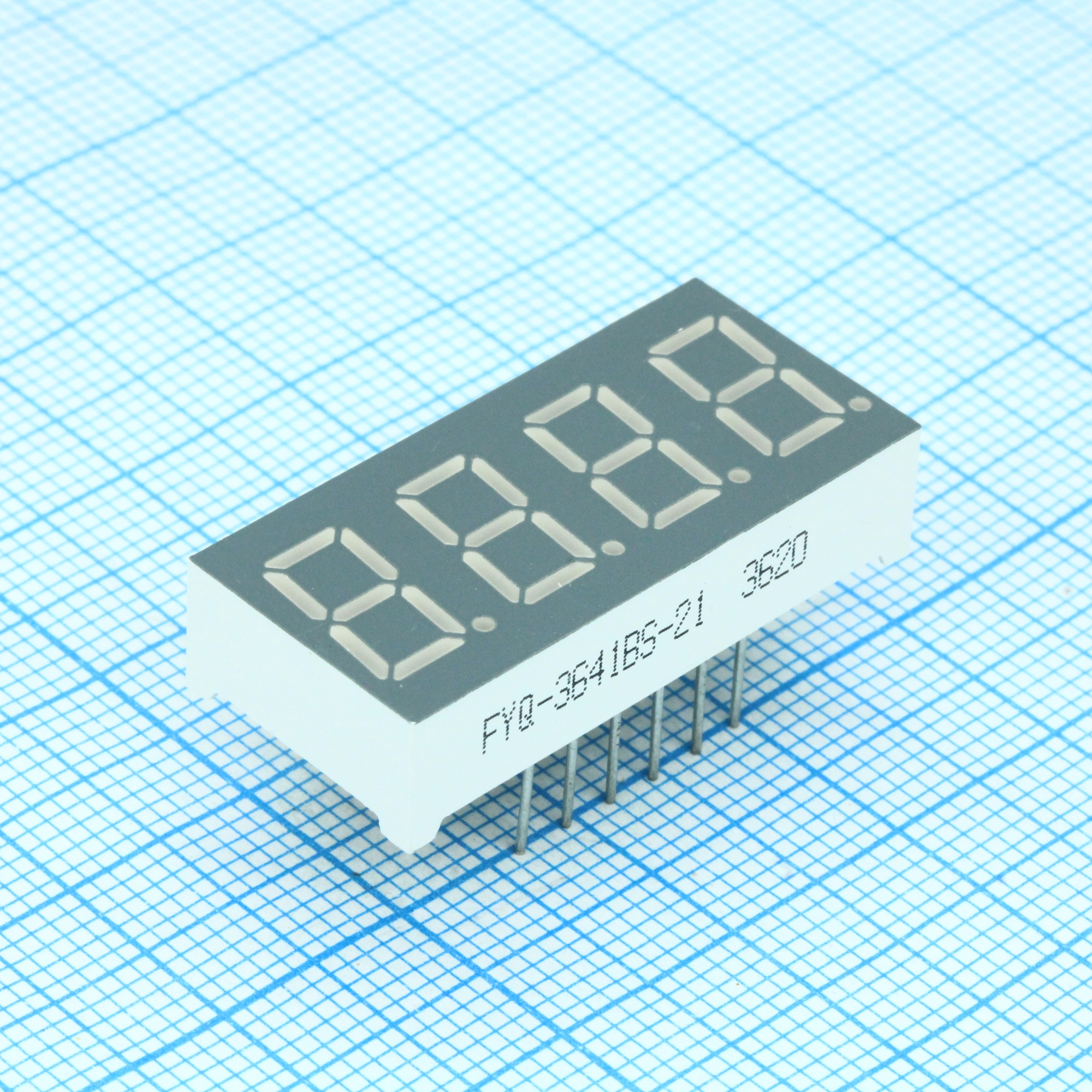 FYQ-3641BS-21 - 4-х разрядный индикатор 9,2мм/красный/660нм/15-20мкд/ОА