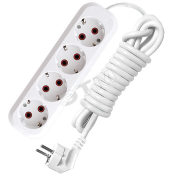 Удлинитель бытовой 4х3м с заземлением 10А У10-555 555-03