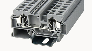 Проходная клемма WS6-01P-11 - Проходная клемма, тип фиксации провода: пружинный, номинальное сечение: 6 мм кв., 41A, 800V, ширина: 8 мм, цвет: серый, тип монтажа: DIN35