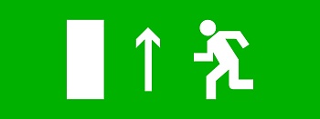 Пиктограмма "Направление прямо" 320х120мм (для EXIT, SAFEWAY-40) pkal-01-05