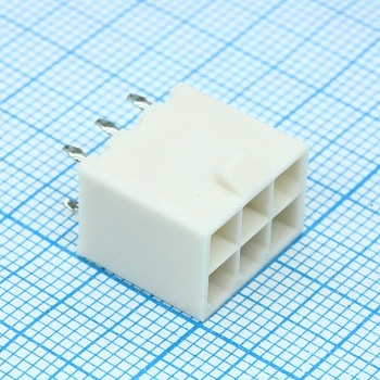 39288060 - Разъем типа провод-плата, 4.2 мм, 6 контакт(-ов), Штыревой Разъем, Серия Mini-Fit монтаж в отверстие