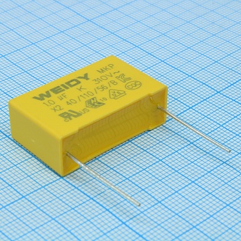 L-KLS10-X2-105K310-P27.5 - Конденсатор помехоподавляющий X2  1мкФ 310В переменного тока радиальный шаг 27.5мм