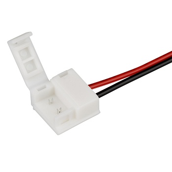 Коннектор выводной FAST-MONO-10mm-L150mm-X1 022310 - Одиночный коннектор с проводом 15см для подключения питания к ГЕРМЕТИЧНЫМ светодиодным одноцветным лентам шириной 10мм. Максимальный допустимый ток 3А, напряжение до 50 В. Цена за 1шт.