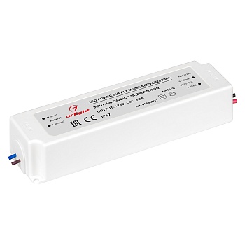 Блок питания ARPV-LV24100-A (24V, 4.2A, 100W) 018983(1) - Источник напряжения с гальванической развязкой для светодиодных изделий. Входное напряжение 100-240 VAC. Выходные параметры: 24 В, 4.2 А, 100 Вт. Встроенный PFC >0,9. Герметичный пластиковый корпус