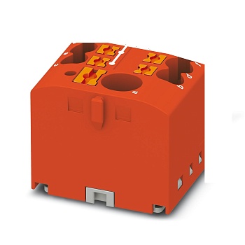 Распределительная клемма JUT15-6-4x2.5-RD - Распределительная клемма, 4 точек подключения, тип фиксации провода: Push-in, номинальное сечение: 2,5 мм кв., 690V, 41A, цвет: красный, тип монтажа: DIN35