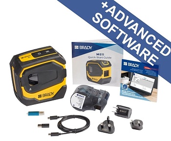 brd321672 - Принтер BRADY M511-EU-UK-PWID c ПО BWS для маркировки кабеля и провода (PWID Suite). В компл.: сетевой адаптер, кабель USB-C, USB-A, быстрый старт, картридж M5C-1500-595-WT-BK.