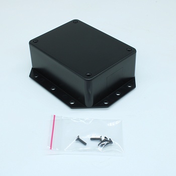 G1905 - Корпус из ударопрочного ABS пластика UL94-HB, черный с фланцами