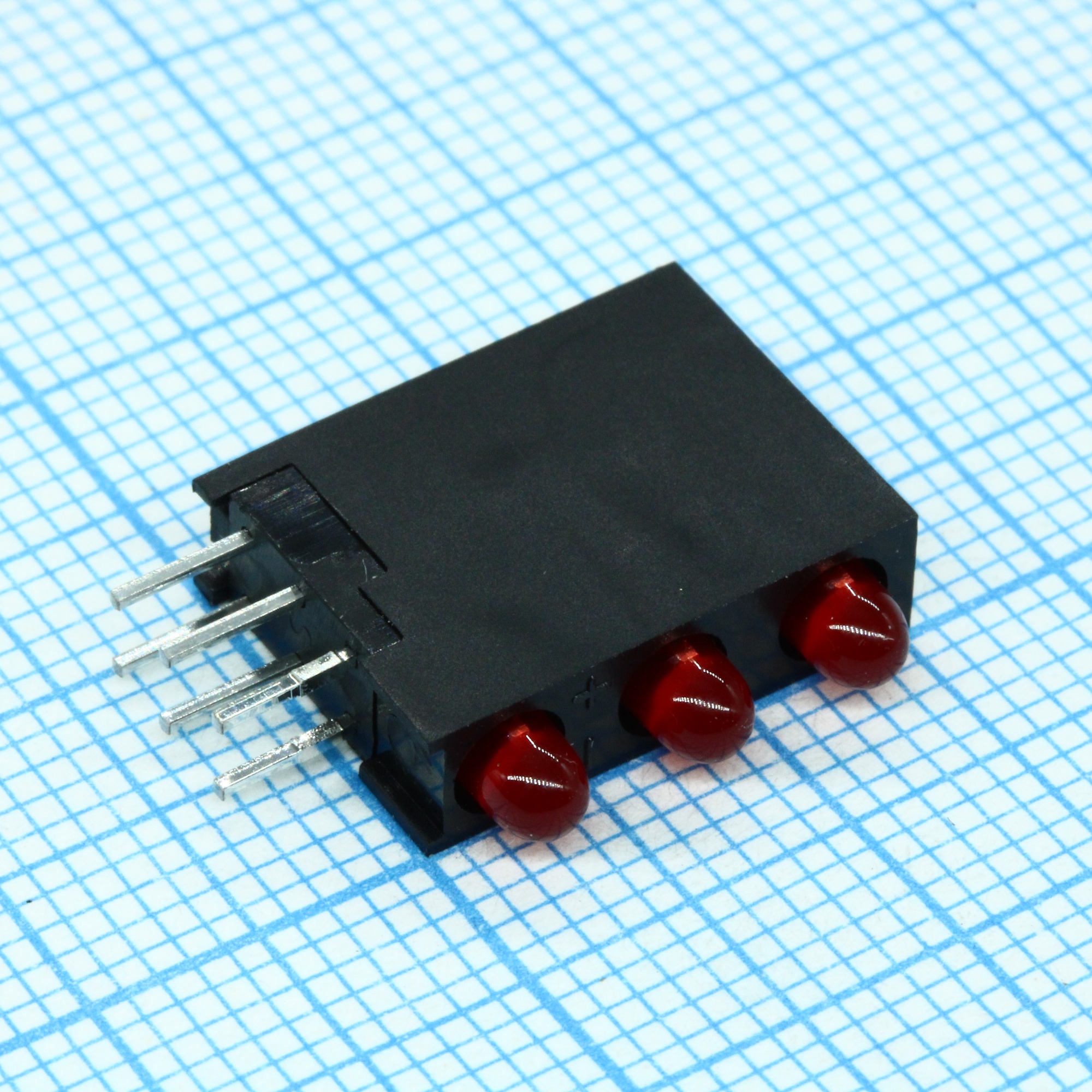 L-934SA/3ID - Светодиодный модуль 3LEDх3мм/красный матовый/625нм/8-20мКд/60°
