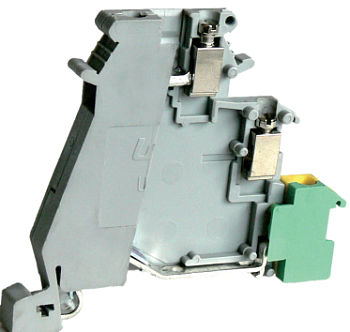 Трехуровневая клемма UKJ-DOK1.5 - Этажная клемма, 3 этажа, тип фиксации провода: винтовой, номинальное сечение: 1,5 мм кв., 8A, 250V, ширина: 6,2 мм, цвет: серый тип монтажа: