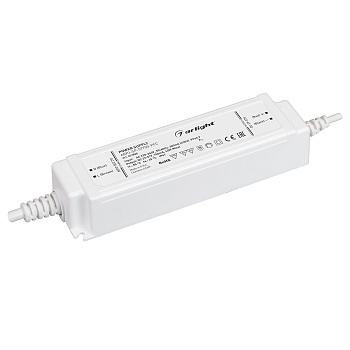 Блок питания ARPJ-SP-57700-PFC (40W, 29-57V, 0.7A) 037888 - Источник тока с гальванической развязкой для светильников и мощных светодиодов. Входное напряжение 220-240 VAC. Выходные параметры: 29-57 В, 700 mА, 40 Вт. Встроенный PFC >0.9. Герметичный пласти
