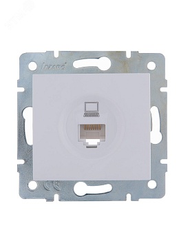 Розетка компьютерная 1-м СП Karina RJ45 механизм бел. 707-0288-139