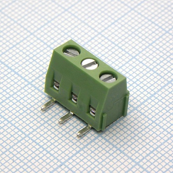 DG127R-5.0-03P-14-00A(H) - Винтовой клеммный блок c рельефной обоймой, 3 контакта. Серия DG127R-5.0