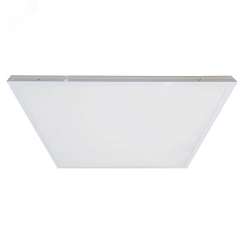 Светильник светодиодный ДВО-40w 595х595х28 6500К 3500Лм c блоком аварийного питания 1.5ч матовый с равномерной засветкой IP40 48295