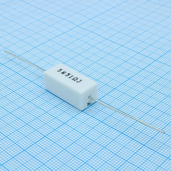 SQP5WJ51RB - Резистор керамический цементный аксиальный (SQP) 5Вт 51Ом ±5%