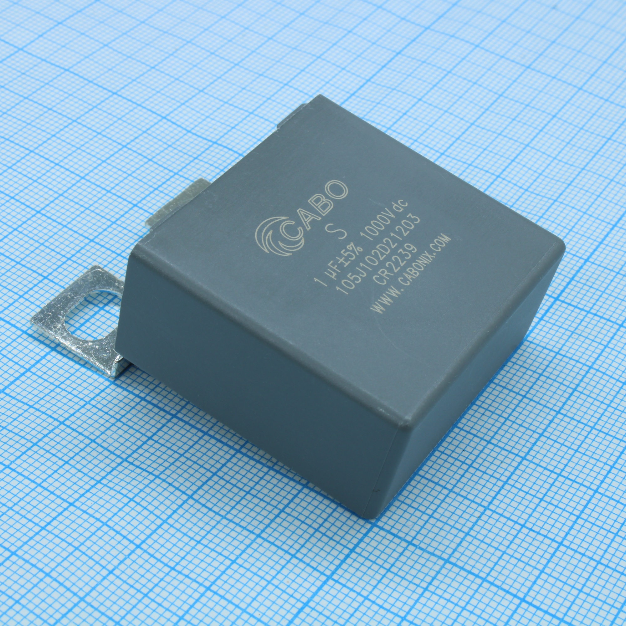 105J102D21203 - Конденсатор металлоплёночный полипропиленовый снабберный 1 мкФ ±5% 1000 В dc 20 А (42 X 20 X 40 мм) шаг выводов 25 мм 85°С