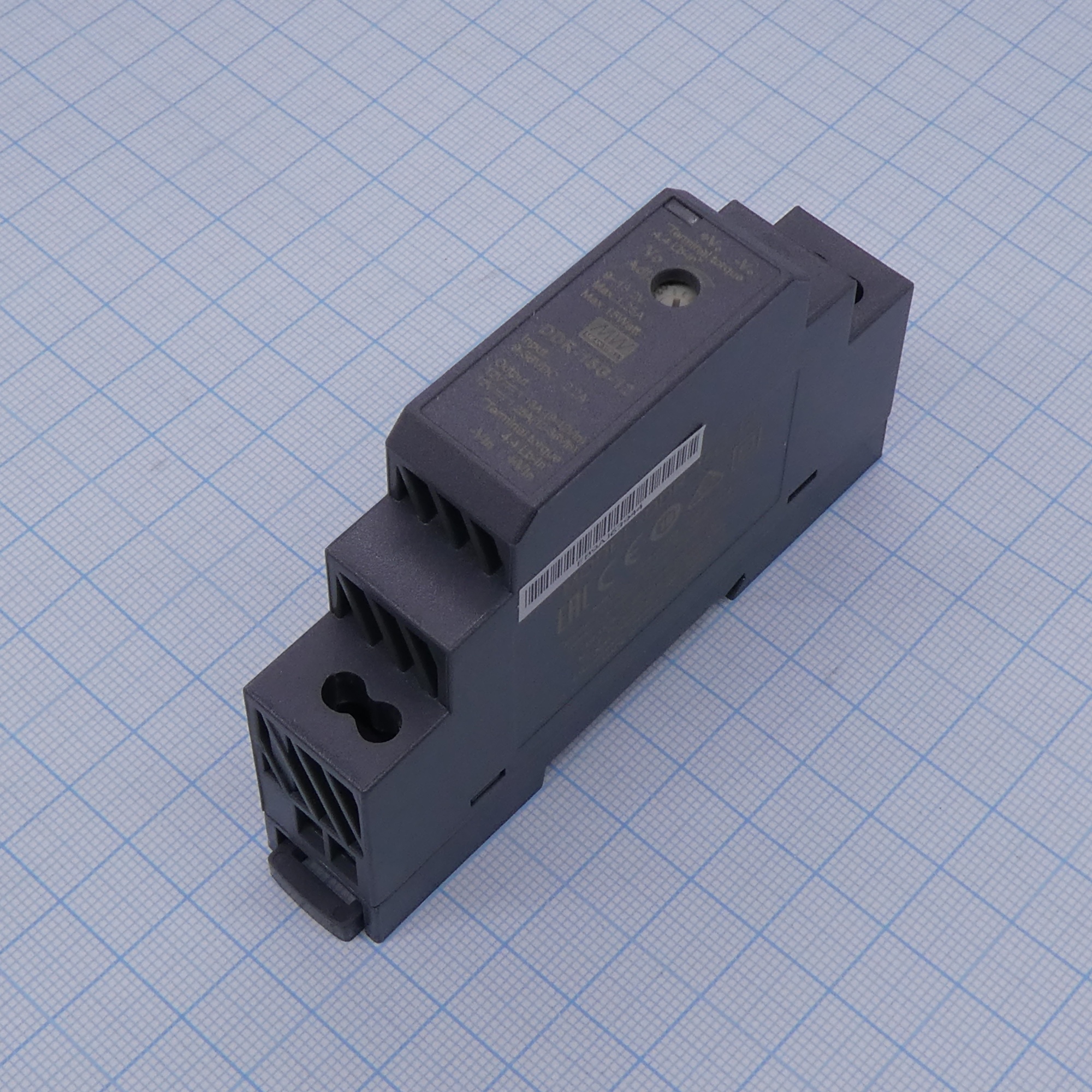 DDR-15G-12 - DC-DC, 15Вт, вход 9…36 В DC, выход 12В/1.25А, изоляция 4000В DC, в кожухе на DIN-рейку, 17.5х90х54.5мм, -40...+85°С