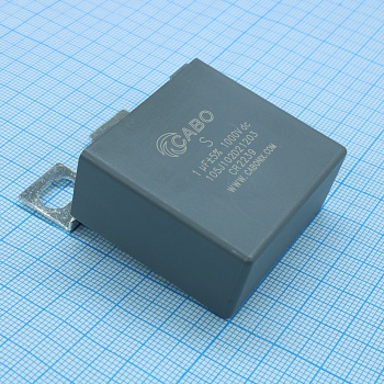 105J102D21203 - Конденсатор металлоплёночный полипропиленовый снабберный 1 мкФ ±5% 1000 В dc 20 А (42 X 20 X 40 мм) шаг выводов 25 мм 85°С