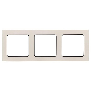 Рамка 3-м Стокгольм бел. с линией цвета черн. PROxima EZM-G-304-20