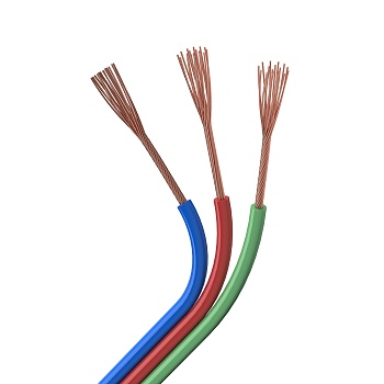 Шлейф питания ARL-22AWG-3Wire-CU 031699 - Шлейф для питания и управления мультибелыми (MIX) светодиодными лентами. 3 проводника, калибр проводника 22AWG, сечение проводника 0.31 мм2, проводник из луженой меди, внешняя оболочка из ПВХ синего, красного и зе