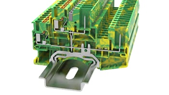 Клемма этажная для разъема, заземл DSKK2.5/2P-PE-01P-1C - Этажная клемма, с заземлением, для подключения внешнего разъема, 2+2 точки подключения, тип фиксации провода: Push-in, номинальное сечение: 2.5 мм кв., ширина: 5,2 мм, цвет: желто-зеленый, втычная 