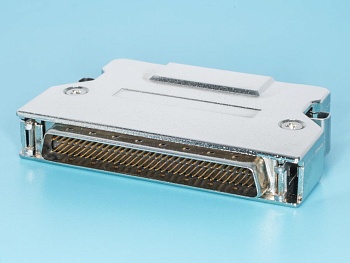 MDI-68M - Разъем Micro D-SUB 68 контактов, вилка на кабель с корпусом, зажим