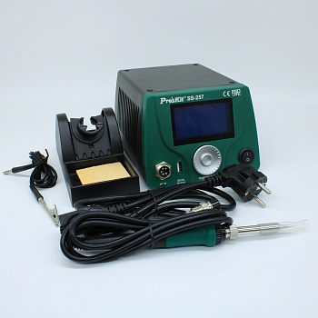 SS-257B - Паяльная станция с микропроцессорным контролем температуры 30-500°C ±2°С, паяльник 75Вт