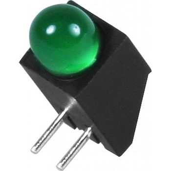 L-1503CB/1GD - Светодиод 5мм с держателем/зеленый/568нм/8-20мкд/60°