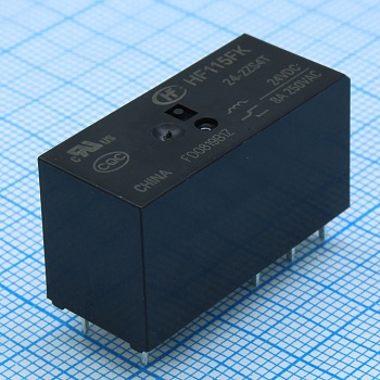 HF115FK/24-2ZS4T - Реле силовое, 24VDC, 5А, 2переключения
