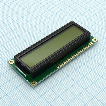 WH1602B-CFH-CT# - ЖКИ знакосинтезирующий 16 x 2, FSTN Позитивный/прозрачно-отражающий светодиодная подсветка 3х-цветн., размеры 80x36 мм, видимая область 66x16 мм, -20...70°C