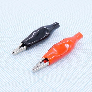 C82BR пара - Зажим "крокодил" 4А с изоляторами