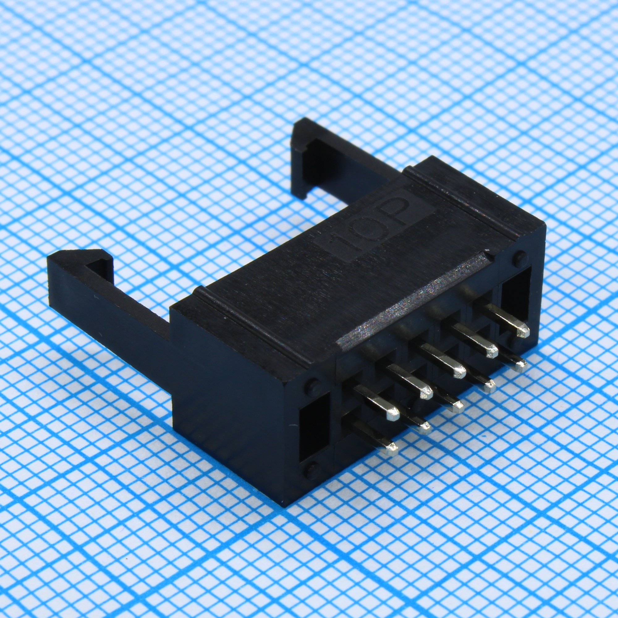 DS1013-01-10SSIB-B - IDC разъем, вилка на плату прямая двухрядная 10pin(2x5)., шаг 2.54мм