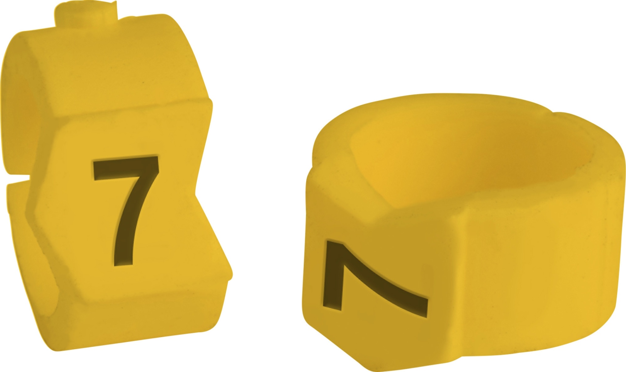 brd333507 - SCNG-36-7 клипсы жёлтые, 50шт/упак, для провода 8,6-11,1мм диаметра, легенда 7