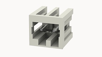PCB вилка 8EDGRC-3.5-02P-11 - Вилочный разъем, PCB, на плату, пайка, шаг 3,5 мм, 2 полюса, угол монтажа 90 гад., 130V, 10А, цвет: серый, серия 8EDGRC