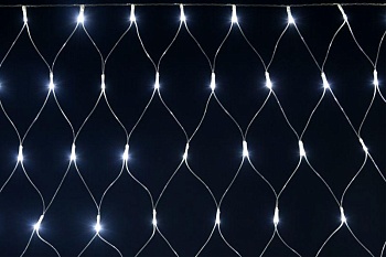 Гирлянда "Сеть" 1.5х1.5м 160LED бел. IP20 провод прозр. 230В с контроллером 8 режимов LGDB410-2-160-L1-T-S-44
