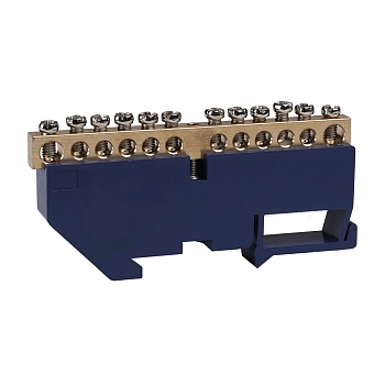 Шина нулевая с изолятором OptiKit BB-D-N-DIN-12-6х9-синий